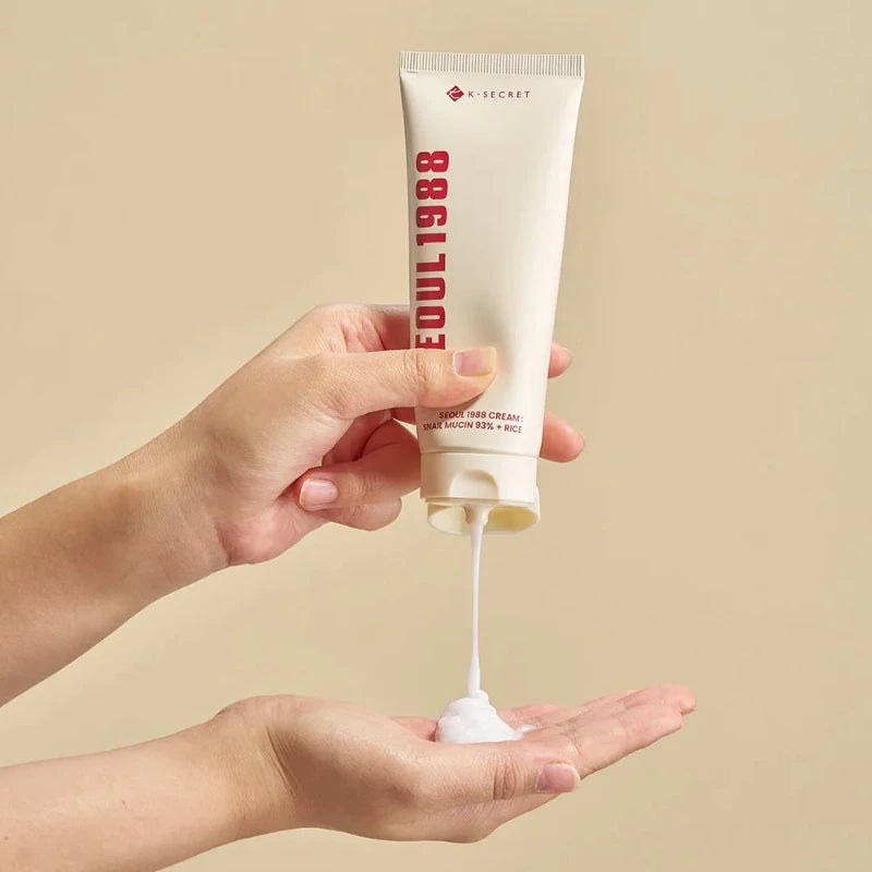 Moisturizing face cream : Snail Mucin 93% + Rice